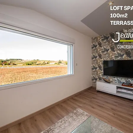 Loft Spacieux - Vue Sur Vignoble - 100m2 - Calme Hébergement de vacances *